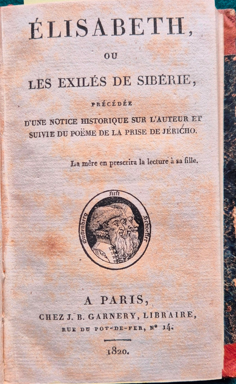 Elisabeth, ou Les exiles de Siberie