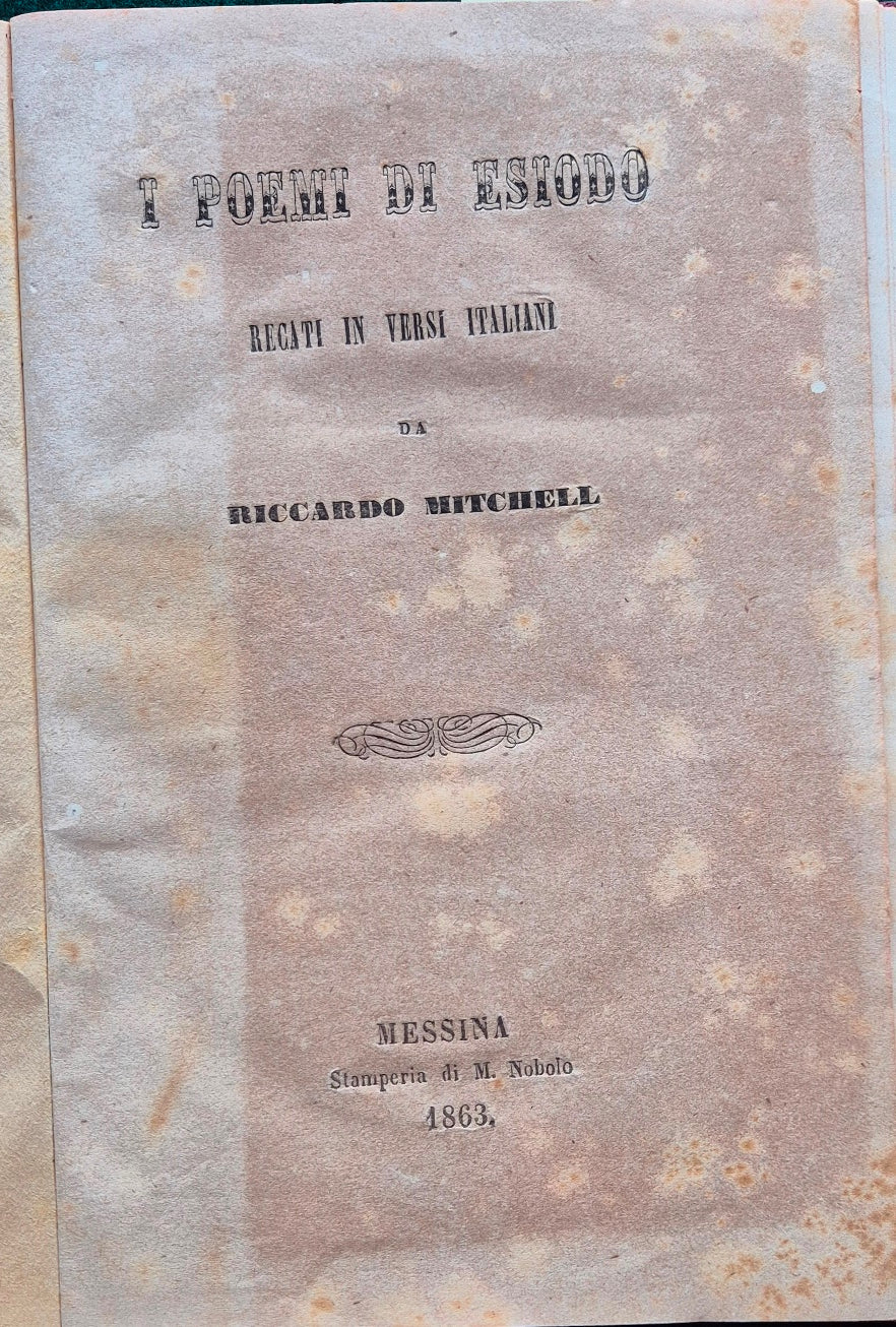 I poemi di Esiodo recati in versi italiani