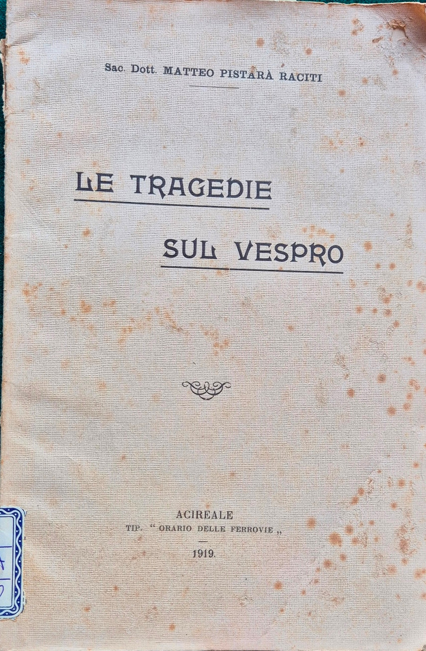 Le tragedie sul Vespro