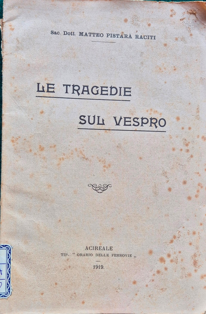 Le tragedie sul Vespro