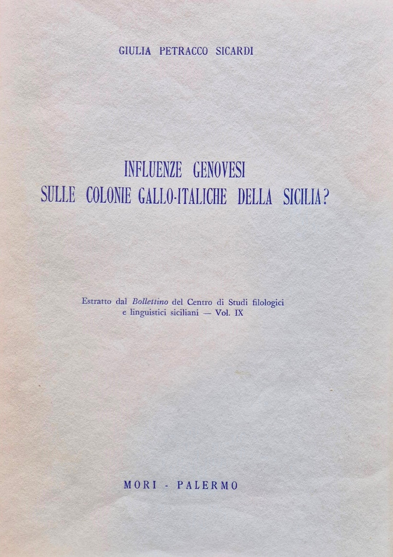Influenze genovesi sulle colonie gallo-italiche della Sicilia?