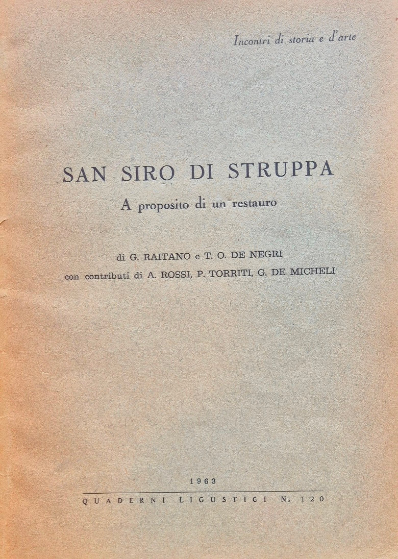 San Siro di Struppa - A proposito di un restauro