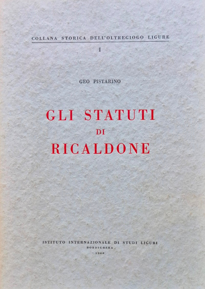 Gli Statuti di Ricaldone