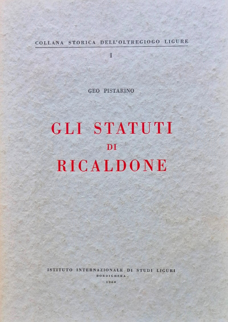 Gli Statuti di Ricaldone