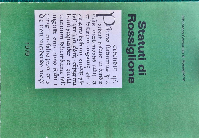 Statuti di Rossiglione