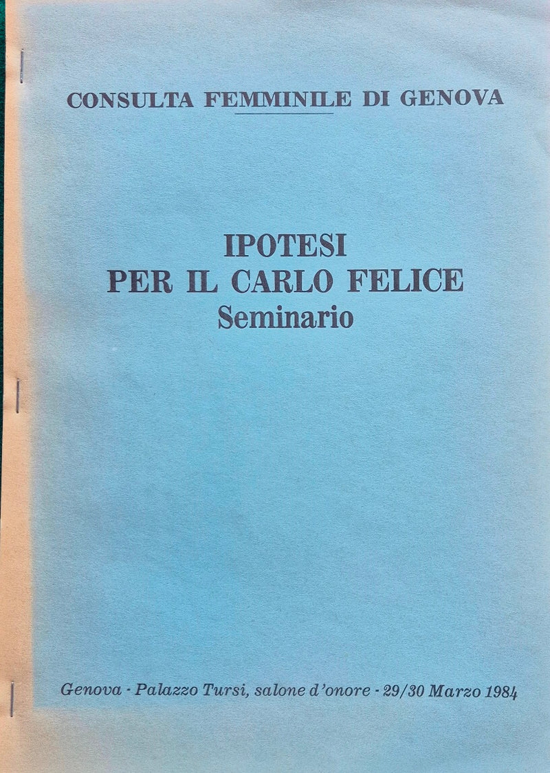 Ipotesi per il Carlo Felice