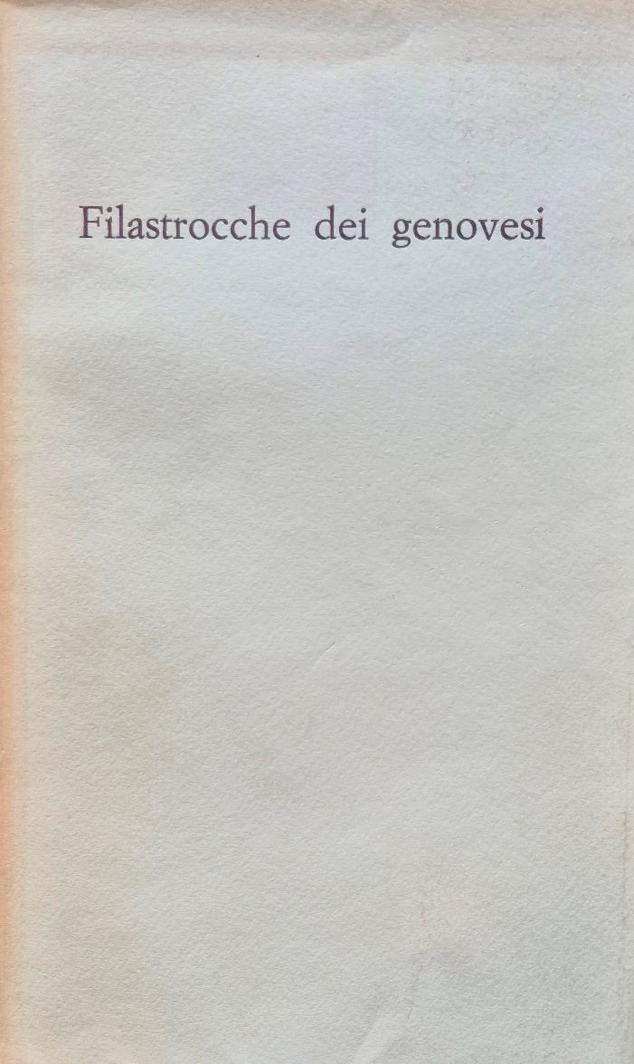 Filastrocche dei genovesi