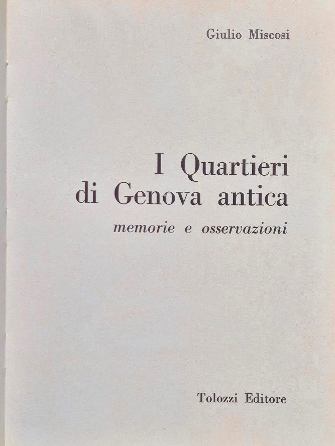 I quartieri di Genova antica