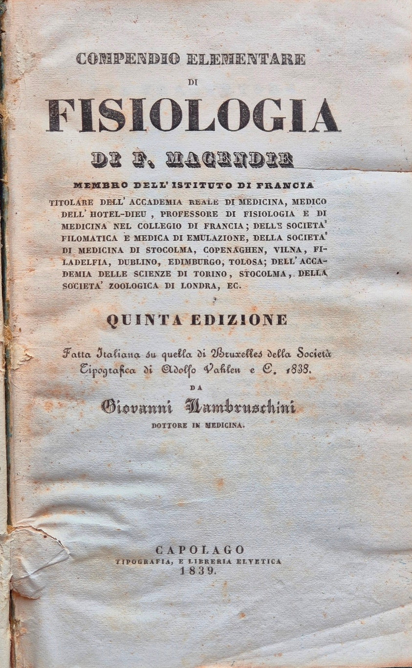 Compendio elementare di fisiologia