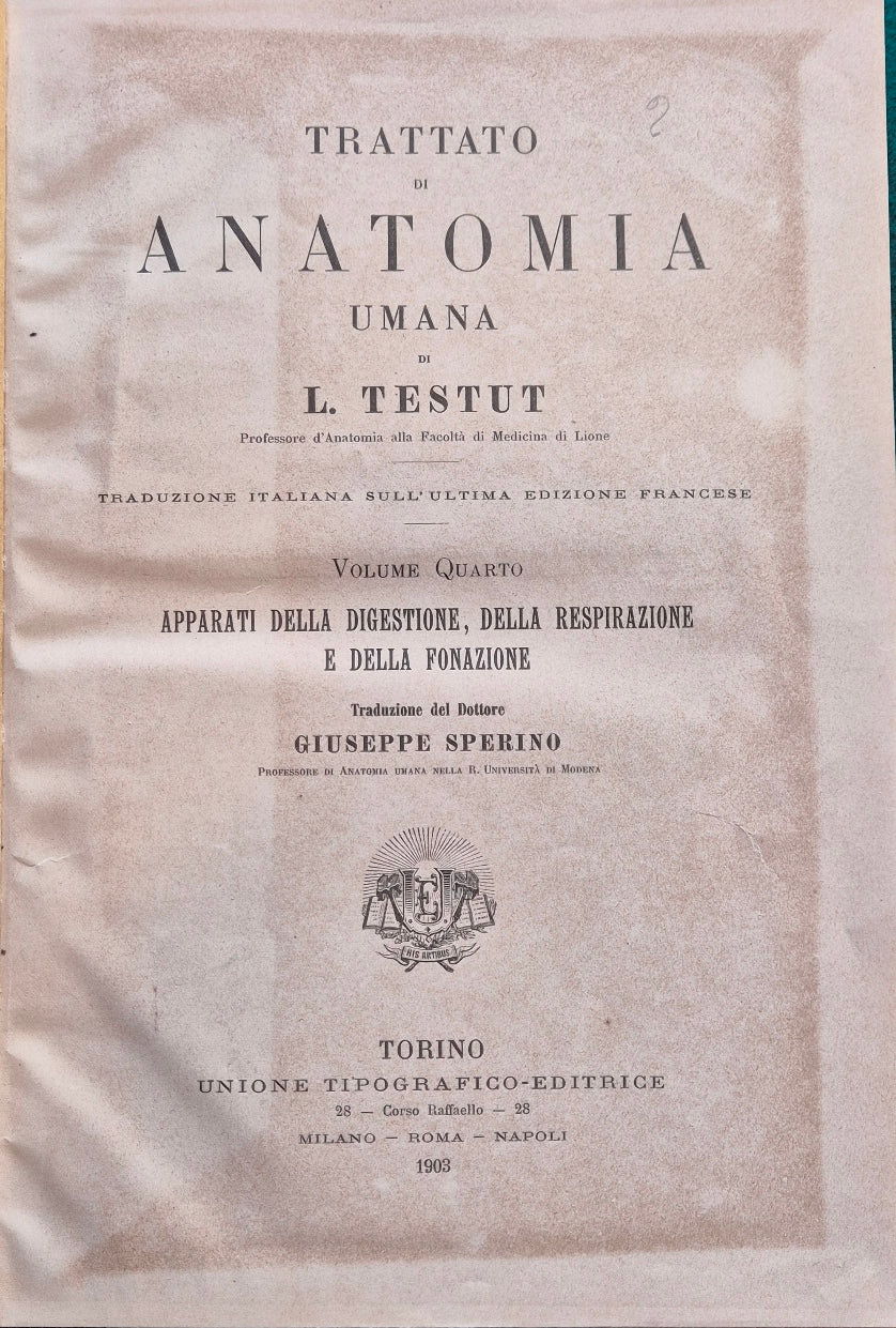 Trattato di anatomia umana - Vol. IV Apparati della digestione, della respirazione e della fonazione