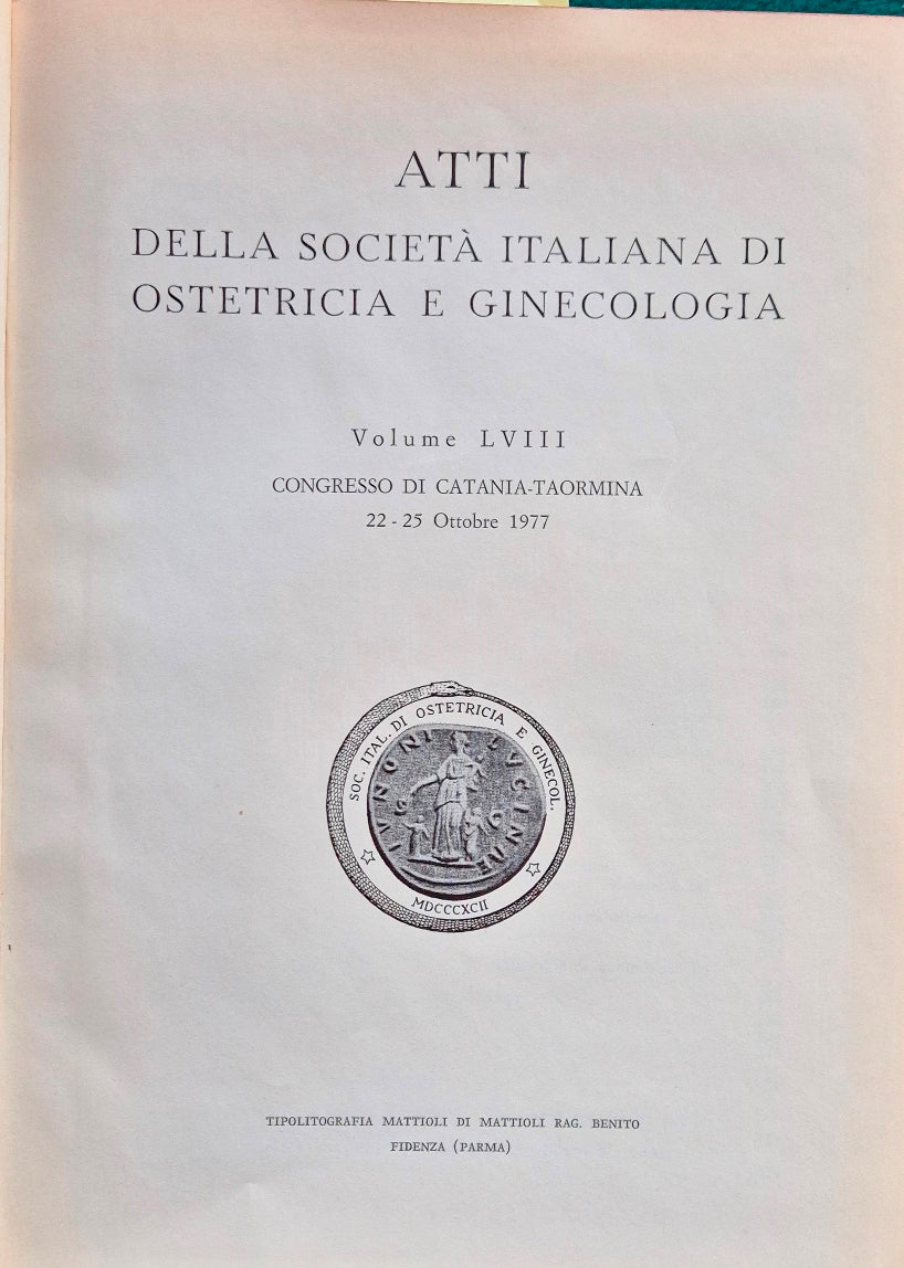 Atti della Società italiana di ostetricia e ginecologia - Vol. LVIII