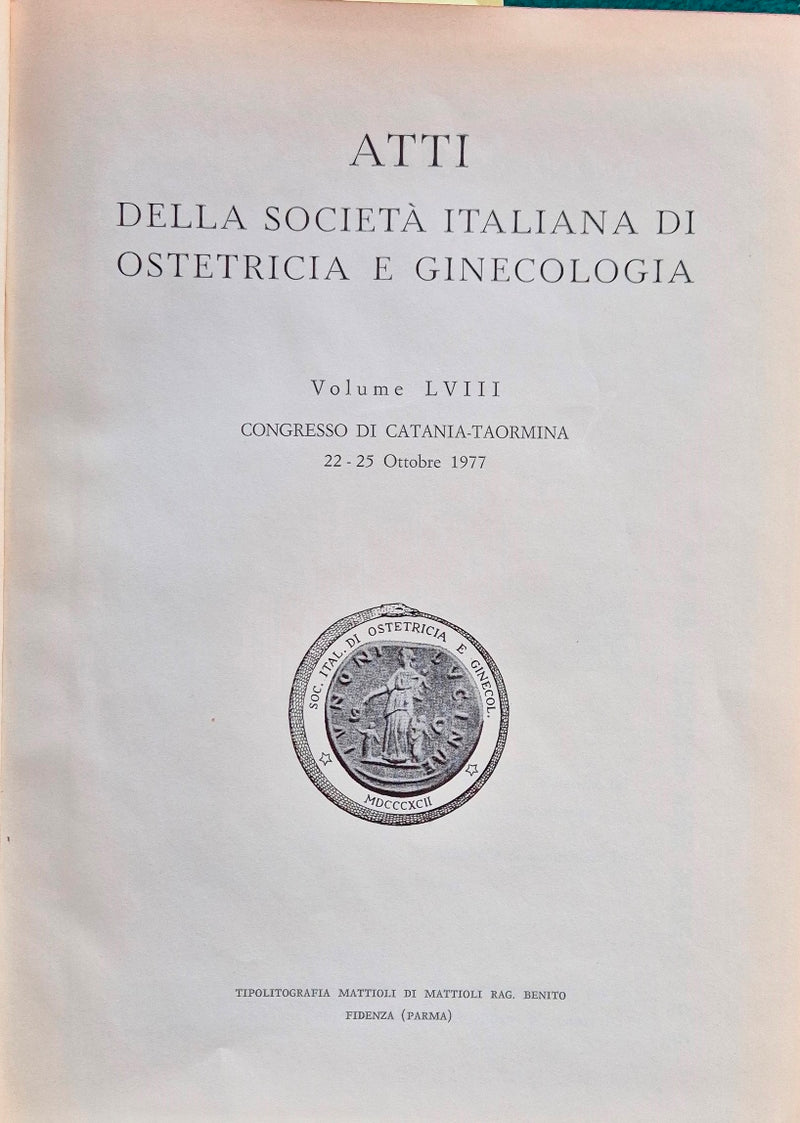 Atti della Società italiana di ostetricia e ginecologia - Vol. LVIII