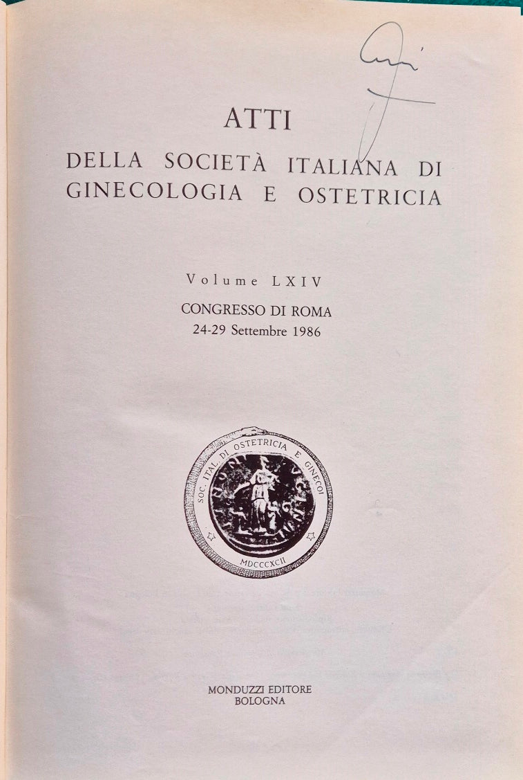 Atti della Società italiana di ginecologia e ostetricia - Vol. LXIV