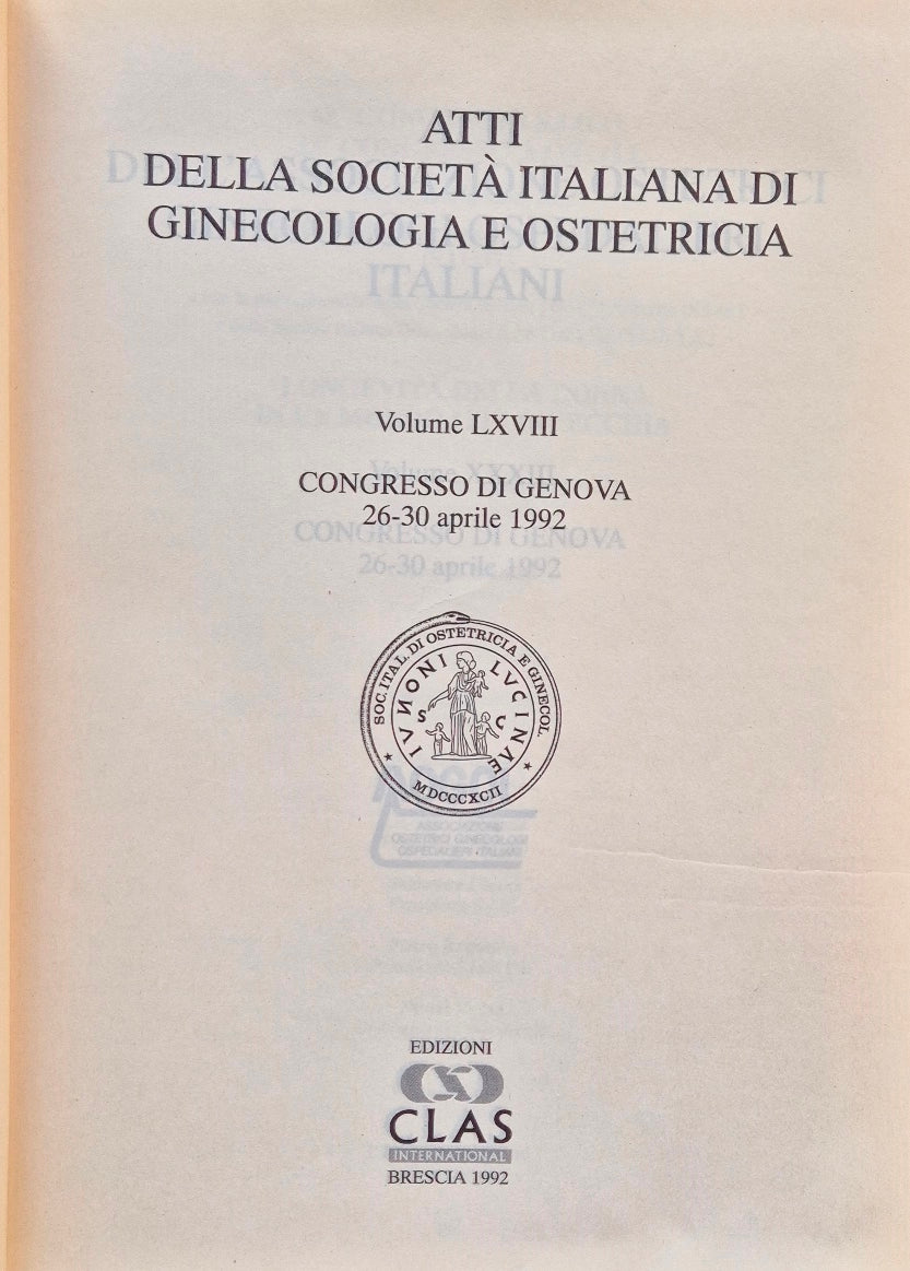 Atti della Società italiana di ginecologia e ostetricia - Vol. LXVIII