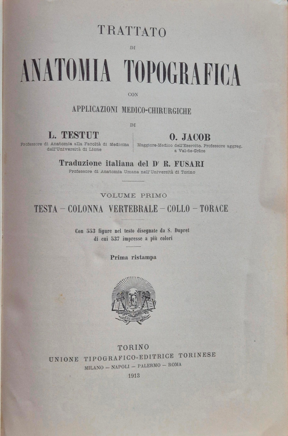 Trattato di anatomia topografica con applicazioni medico-chirurgiche