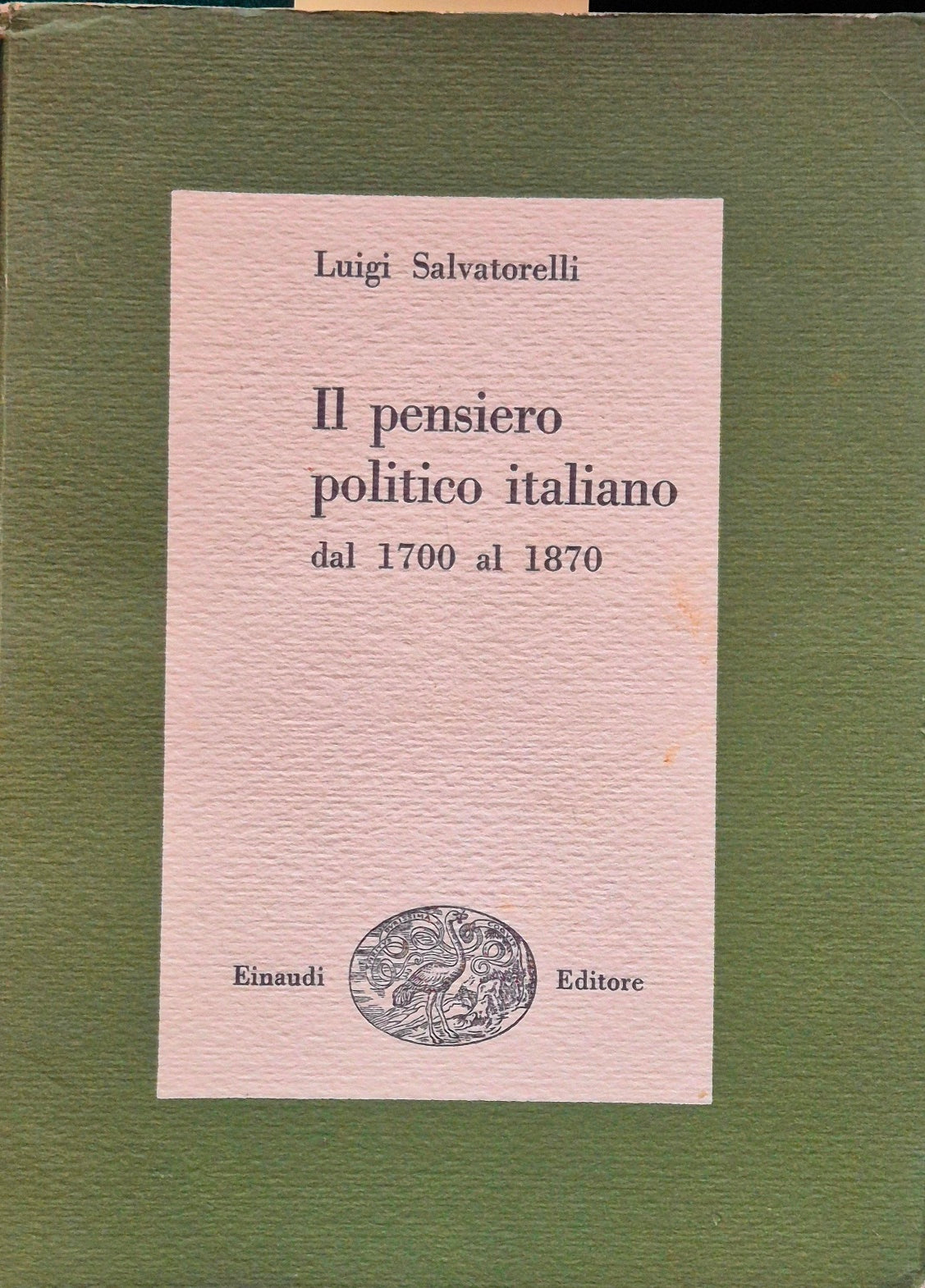 Il pensiero politico italiano dal 1700 al 1870