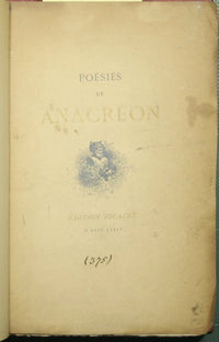 Poesies de Anacreon