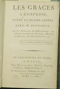 Les graces a confesse: poeme  en quatre chante