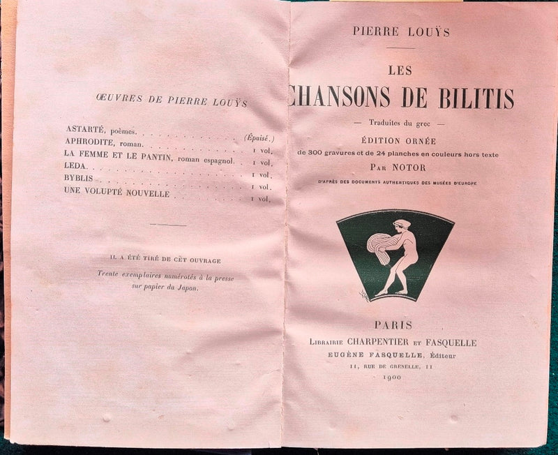 Les chansons de Bilitis