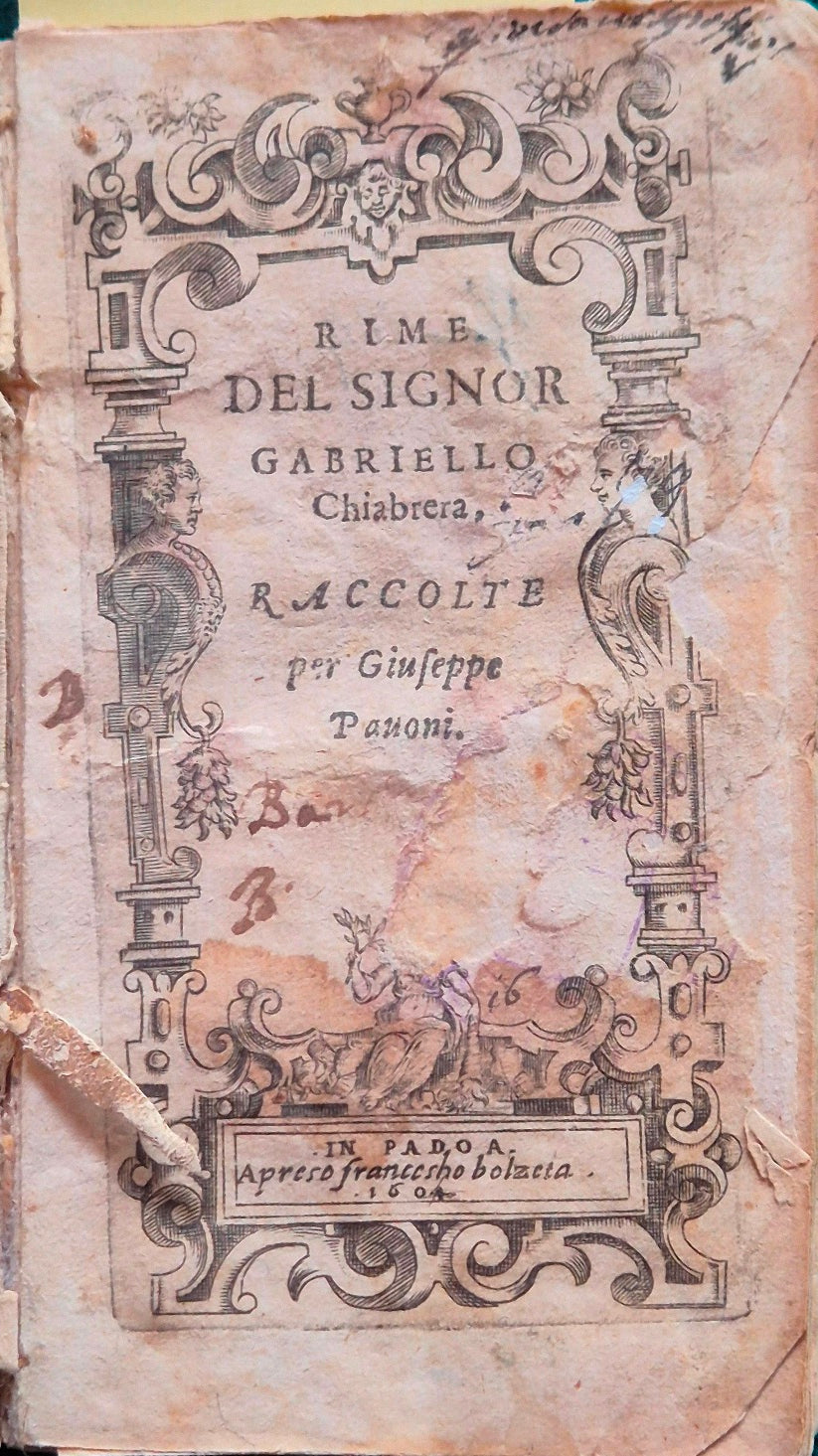 Delle opere di Gabriello Chiabrera raccolte per Giuseppe Pavoni