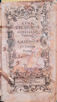 Delle opere di Gabriello Chiabrera raccolte per Giuseppe Pavoni