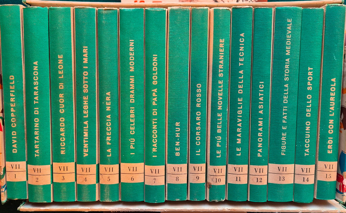 David Copperfield - Tartarino di Tarascona - Riccardo Cuor di Leone - Ventimila leghe sotto i mari - La freccia nera - I più celebri drammi moderni - I racconti di papà Goldoni - Ben-Hur - Il corsaro rosso - Le più belle novelle straniere …