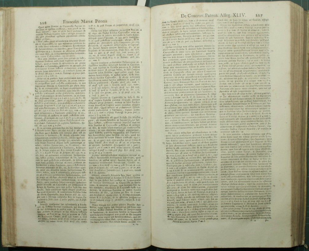 Francisci Mariae Pitonii advocati romani […] De controversiis patronorum; Disceptationum ecclesiasticarum; Opus posthumum sive addes ad primas XXIV disceptationes eclesiasticas
