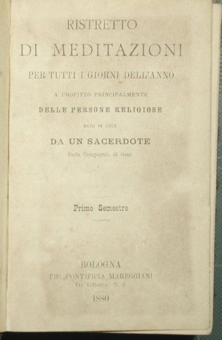 A collection of meditations for every day of the year, mainly for the benefit of religious people