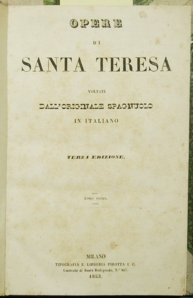 Opere di Santa Teresa