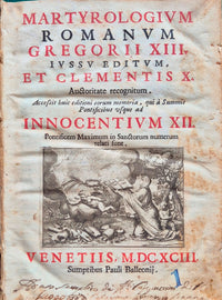 Martyrologium romanum Gregorii XIII iussu editum et Clementis X auctoritate recognitum