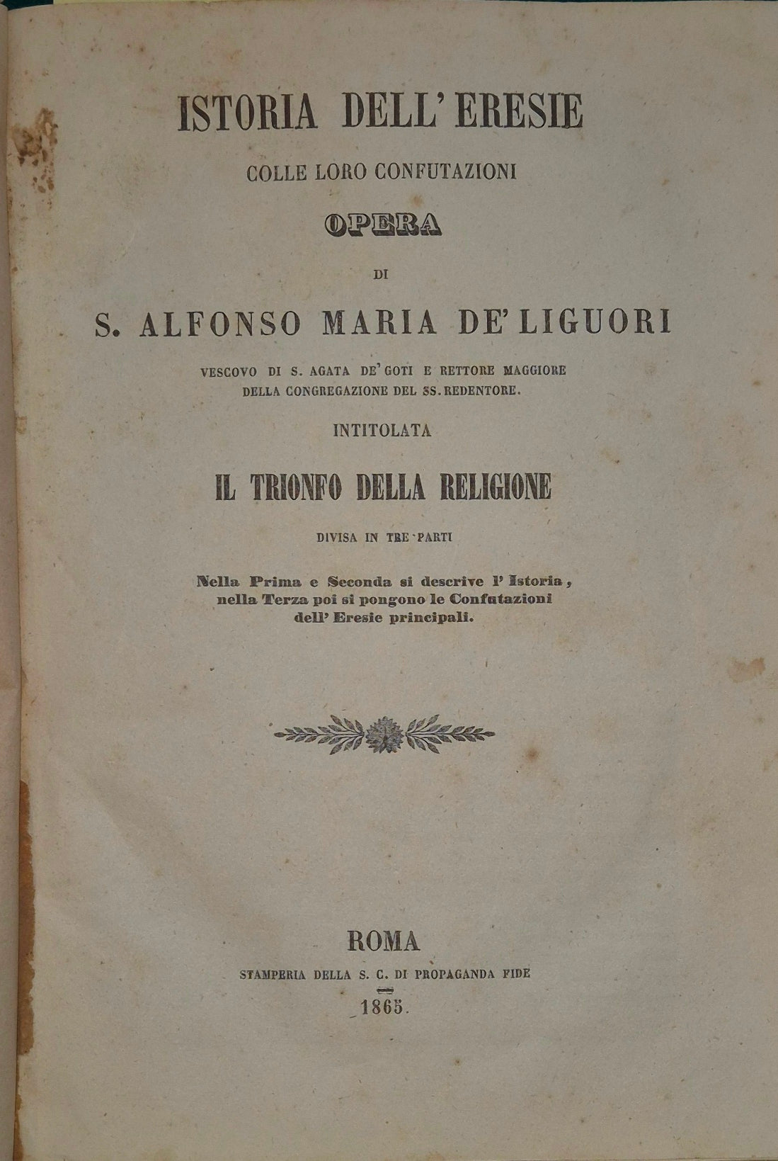 Istoria dell'eresie colle loro confutazioni