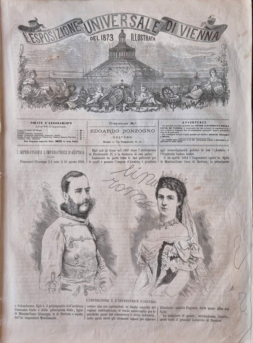 L'Esposizione Universale di Vienna del 1873 illustrata - Dispensa n.8