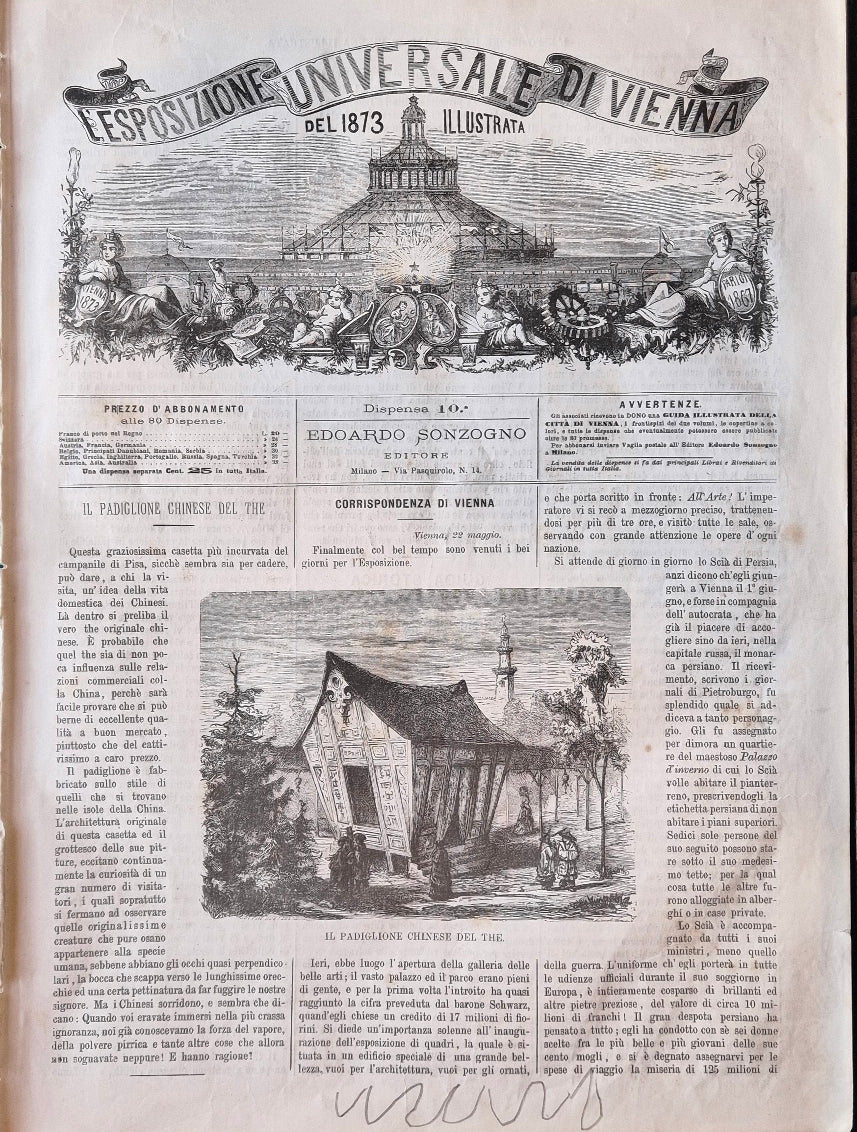L'Esposizione Universale di Vienna del 1873 illustrata - Dispensa n.10