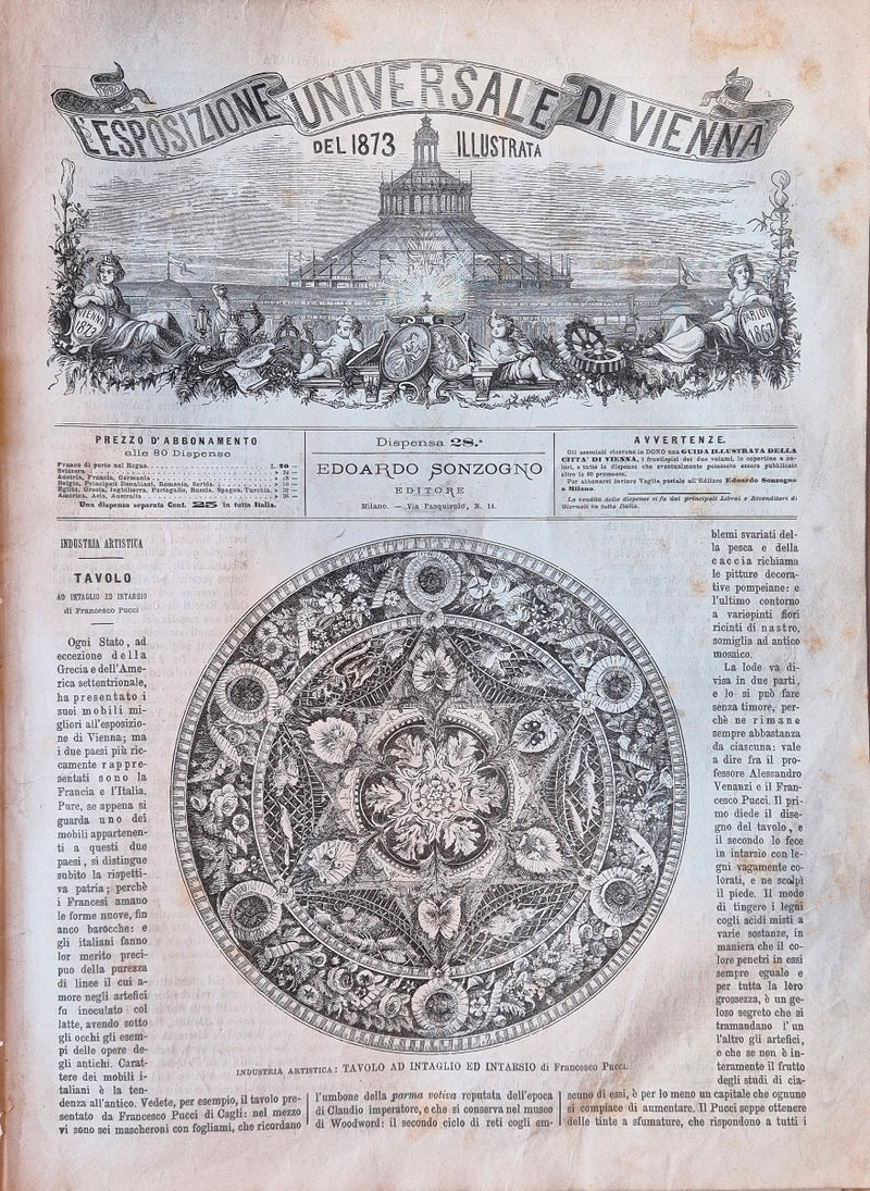 L'Esposizione Universale di Vienna del 1873 illustrata - Dispensa n.28