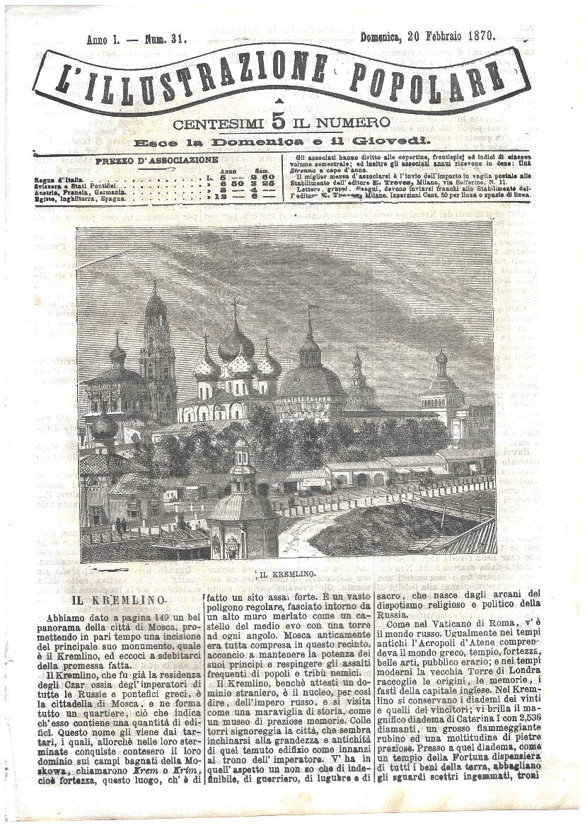 L'illustrazione popolare - 20 Febbraio 1870