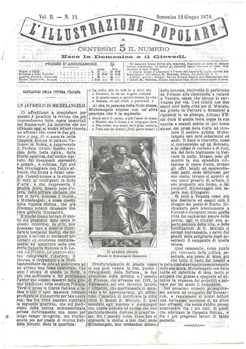 L'illustrazione popolare - 12 Giugno 1870