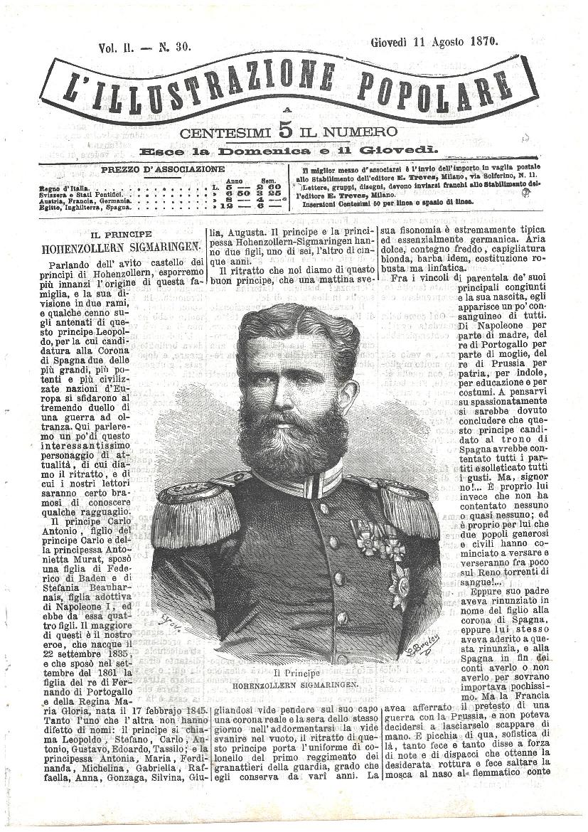 L'illustrazione popolare - 11 Agosto 1870