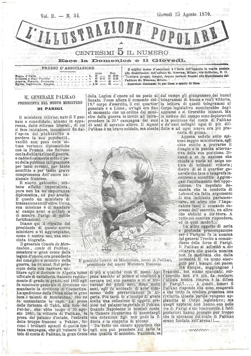 L'illustrazione popolare - 25 Agosto 1870