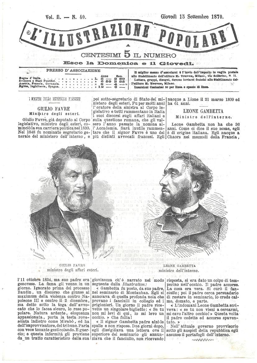 L'illustrazione popolare - 15 Settembre 1870
