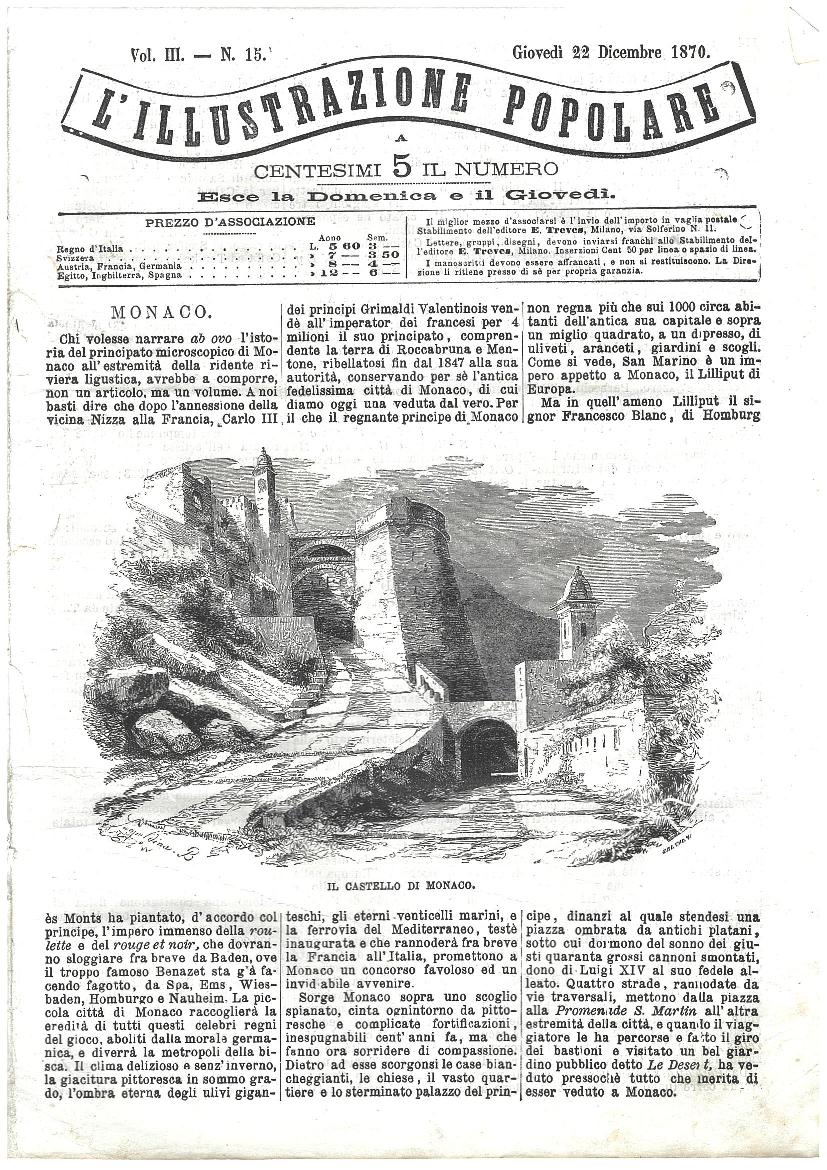 L'illustrazione popolare - 22 Dicembre 1870