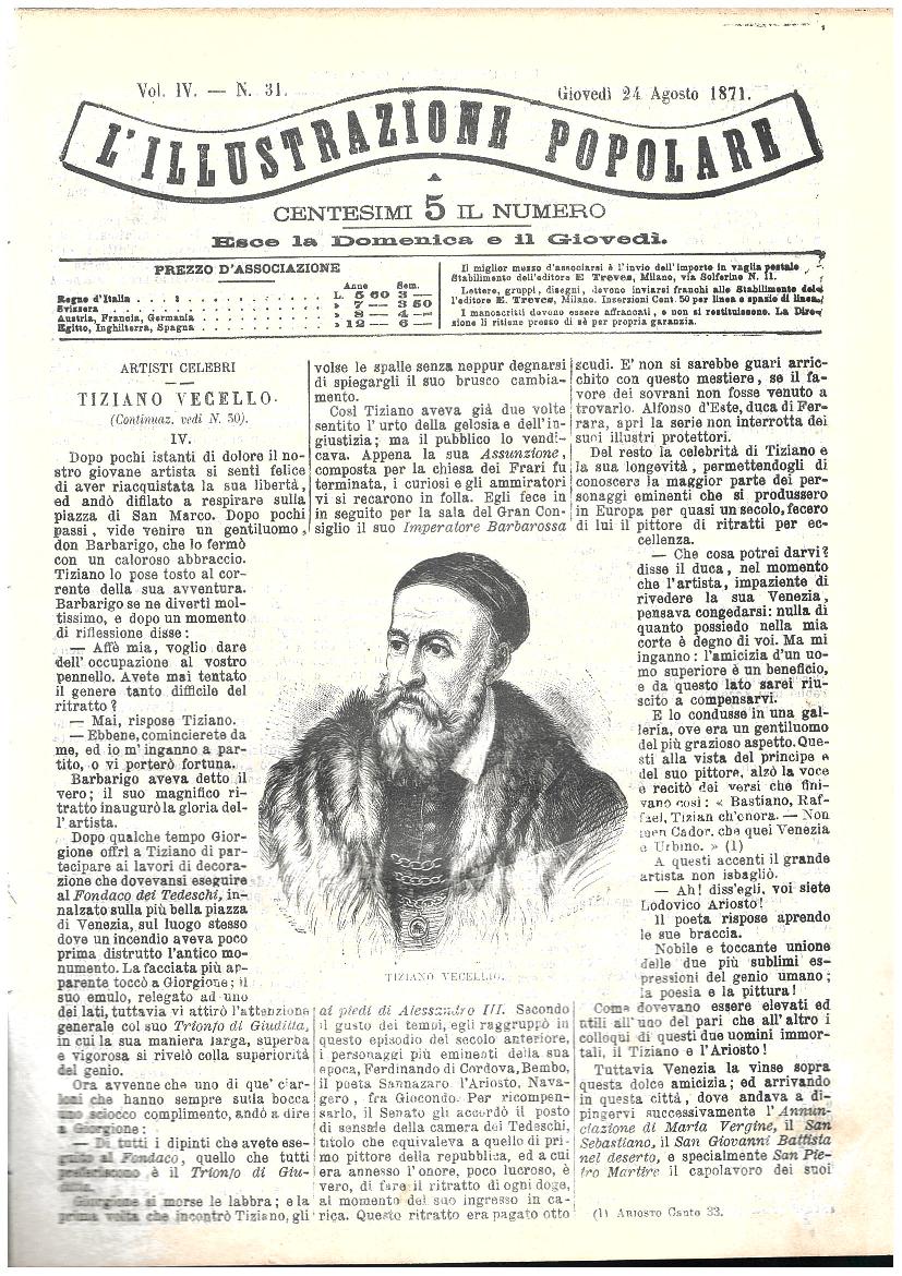 L'illustrazione popolare - 24 Agosto 1871