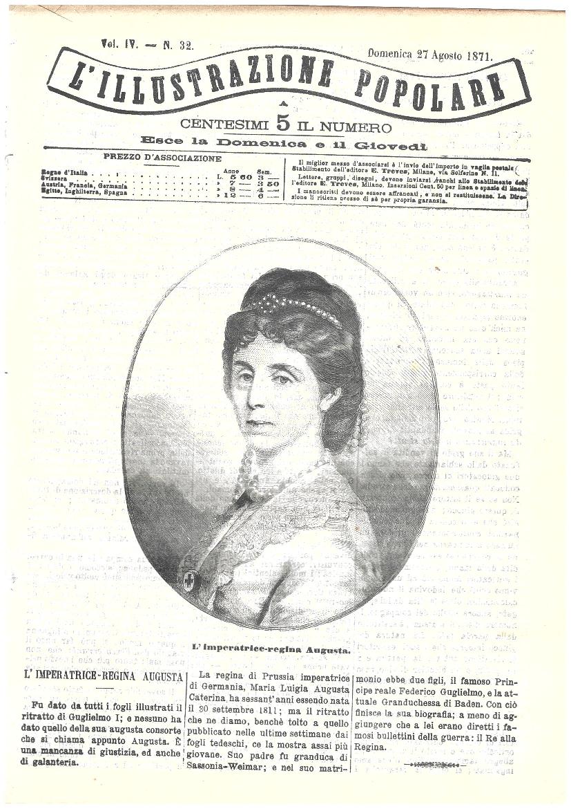 L'illustrazione popolare - 27 Agosto 1871