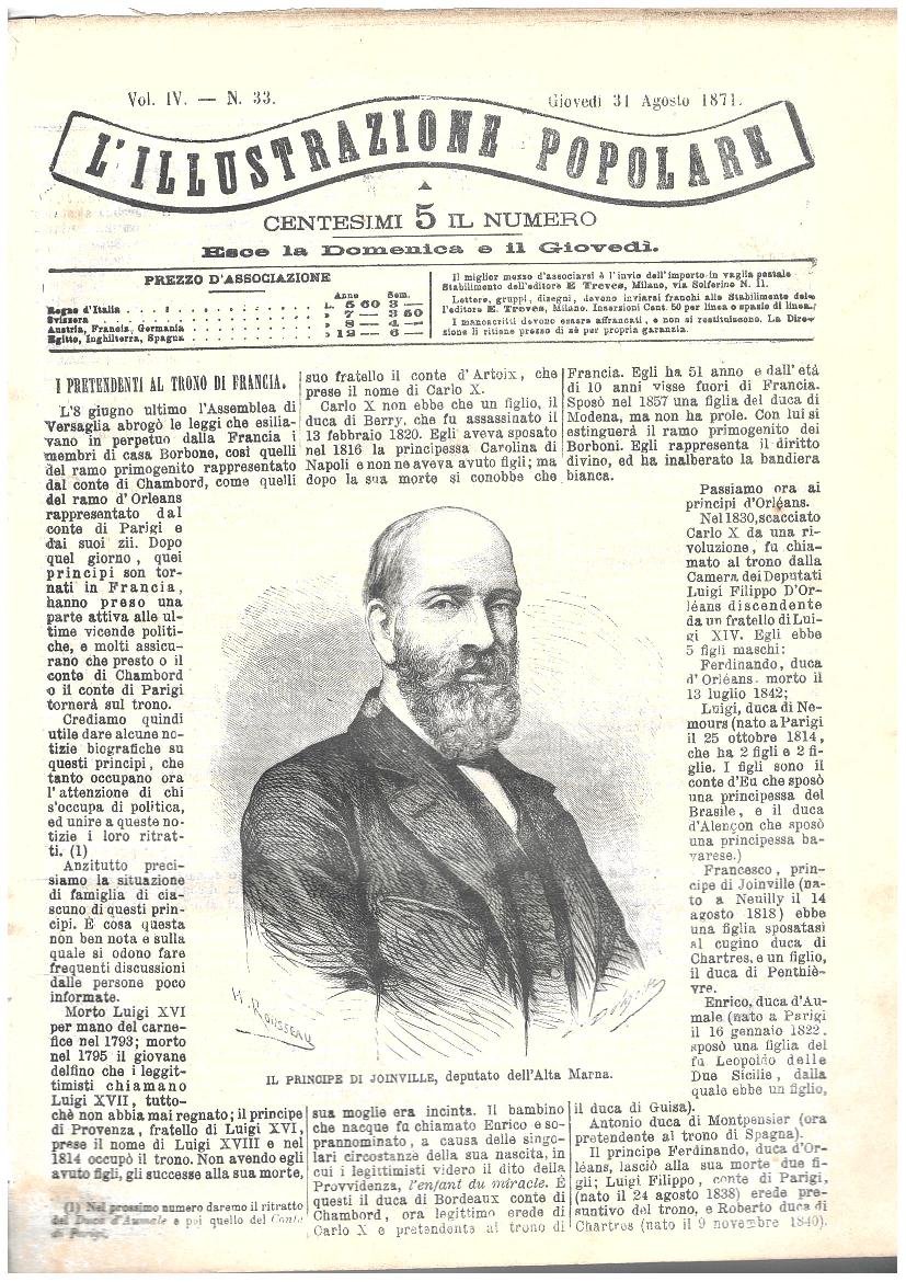 L'illustrazione popolare - 30 Agosto 1871