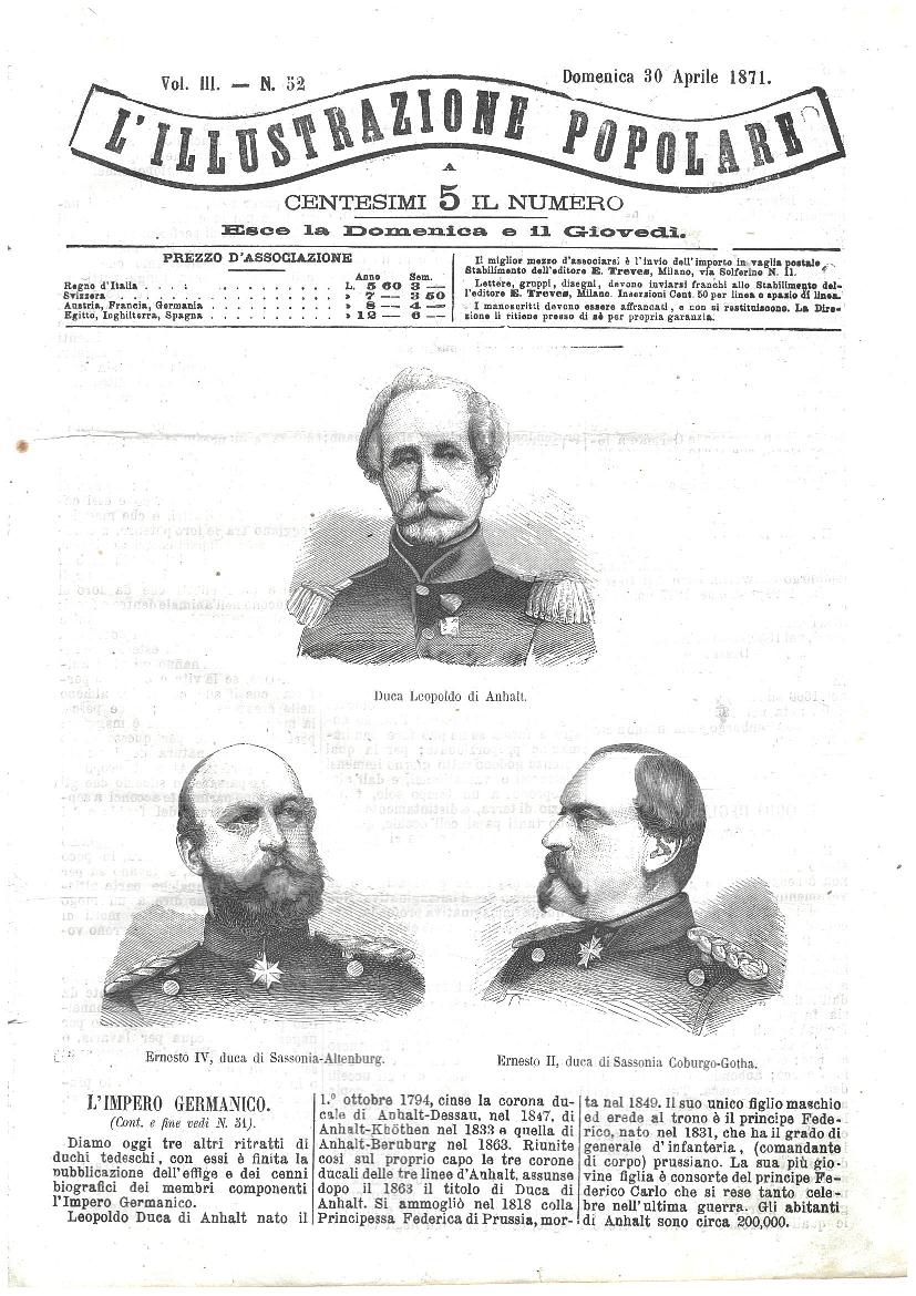 L'illustrazione popolare - 30 Aprile 1871