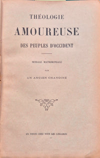 Theologie amoureuse des peuples d'Occident