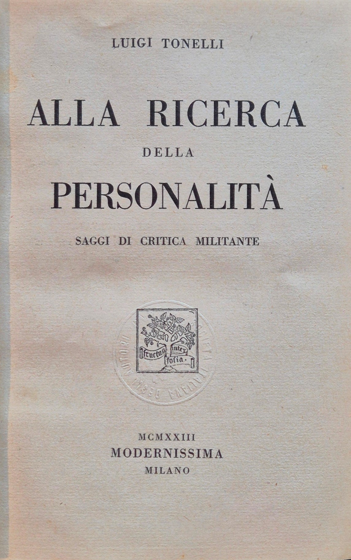 Alla ricerca della personalità