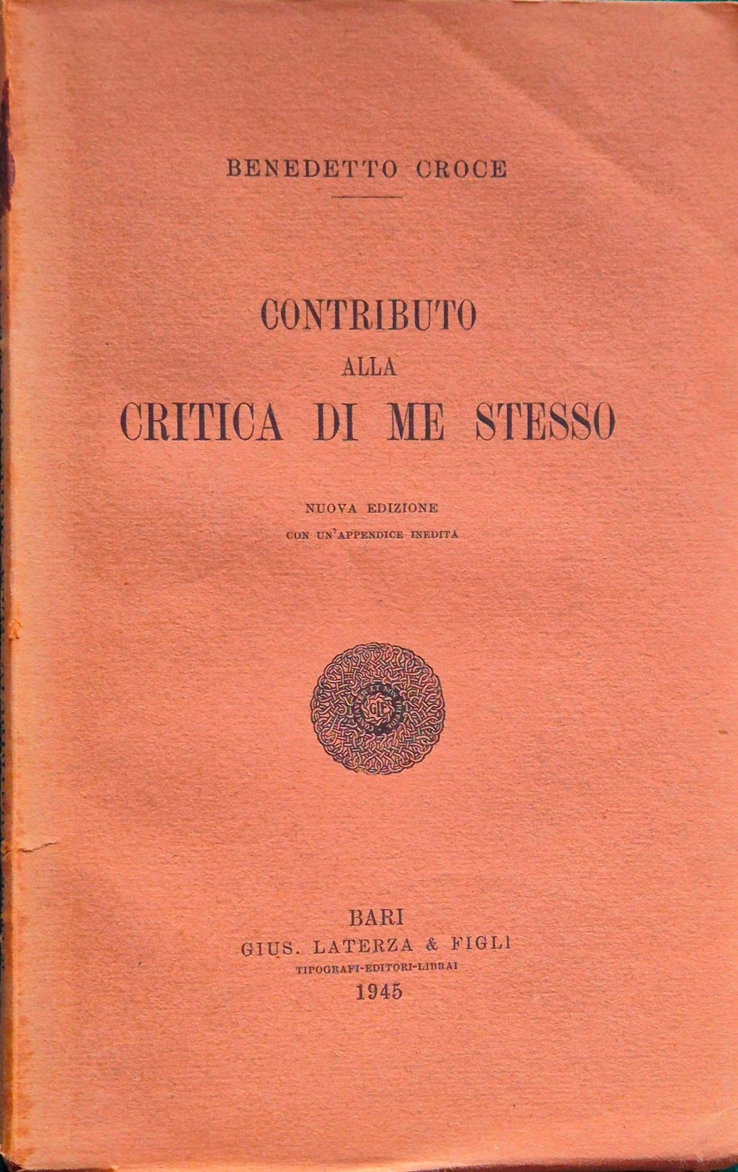 Contributo alla critica di me stesso