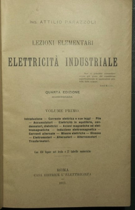 Elementary lessons in industrial electricity