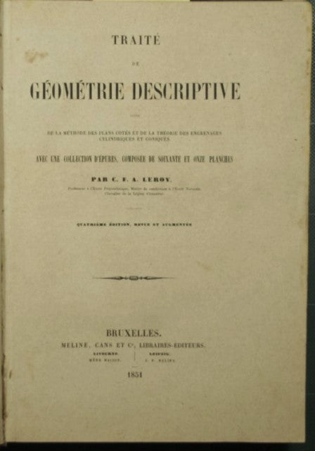 Traité de geometrie descriptive (text only)