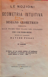 Le nozioni di geometria intuitiva e di disegno geometrico